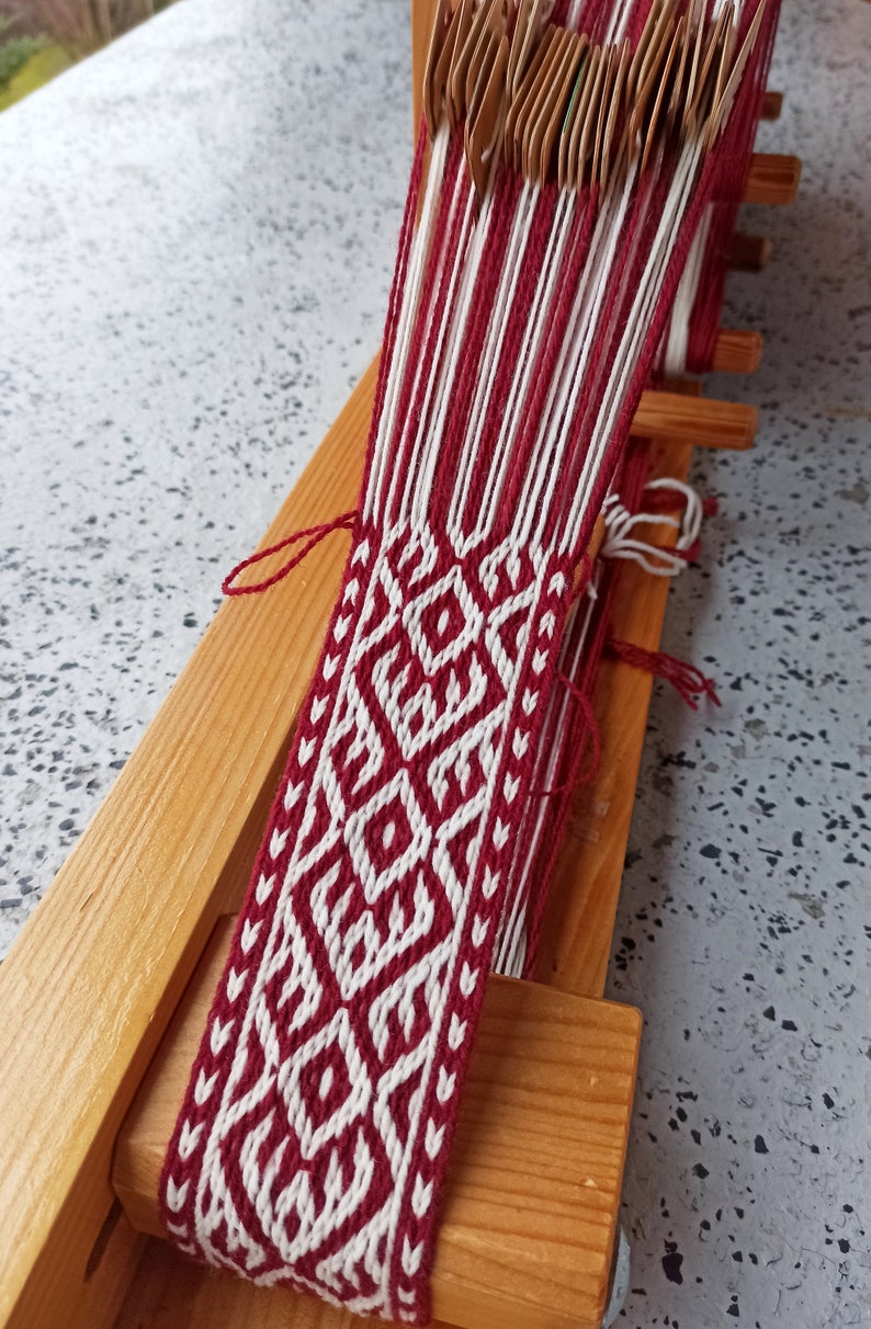 Viking Birka 6-inspired pattern in pdf tablet weaving pattern instant download 15 pages video image 2
