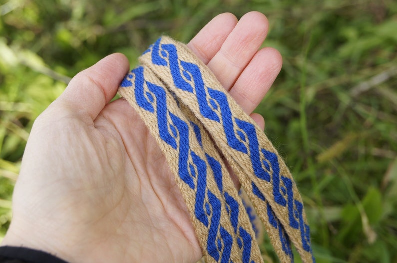 Tablet weaving Birka-inspired trim Viking trim, headband 150 cm image 1