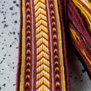 Handwoven Belt, Traditional Craft, Colorful Vibrant Textile Belt, Festival Sash, Reenactment, Tablet weaving, Handfasting image 4