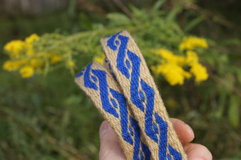 Tablet weaving Birka-inspired trim Viking trim, headband 150 cm image 2