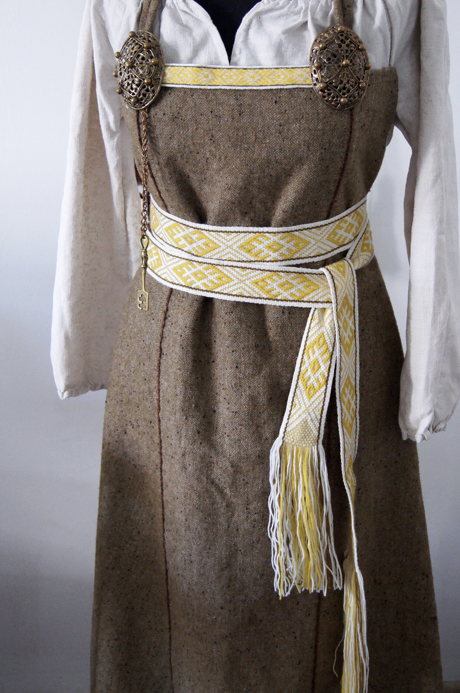 Viking Apron Dress Tablet Weaving Trim Yellow Reversed - Etsy UK