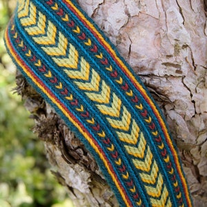 Handwoven Belt, Traditional Craft, Colorful Vibrant Textile Belt, Festival Sash, Reenactment, Tablet weaving, Handfasting image 10