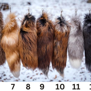 Fox tail keychain, very soft and fluffy fox tail for historical nad LARP costumes. image 3