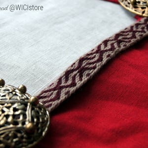 Viking tablet woven apron trim, Birka and Kekomaki, 100% wool, for Norse Viking woman, Birka Viking apron dress, Iron Age image 8
