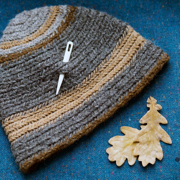 Nalbinding Wool Hat, Viking Knit Headdress, Made to Order