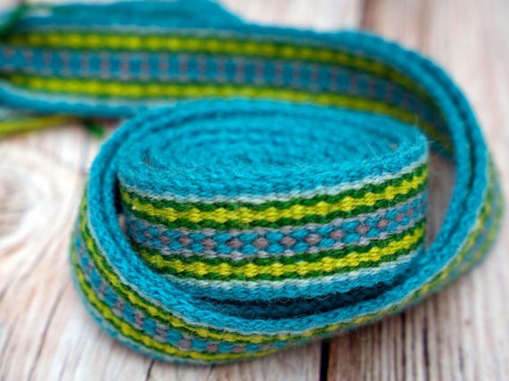 Handwoven Wool Belt for Viking, Slavic and Medieval Reenactment – 100% Wool, Perfect for LARP and Cosplay.