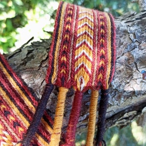 Handwoven Belt, Traditional Craft, Colorful Vibrant Textile Belt, Festival Sash, Reenactment, Tablet weaving, Handfasting image 3