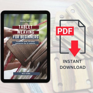 Tablet weaving tutorial - beginner card weaving ebook pdf - instant download - 40 pages