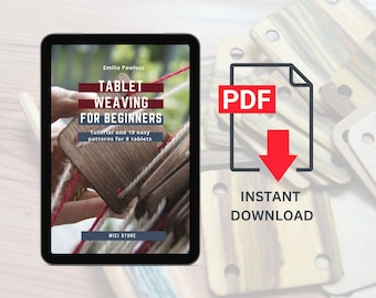 Tablet weaving tutorial - beginner card weaving ebook pdf - instant download - 40 pages