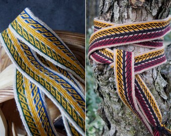 Tablet weaving belt - belt for Viking reenactment - two-sided - custom colors