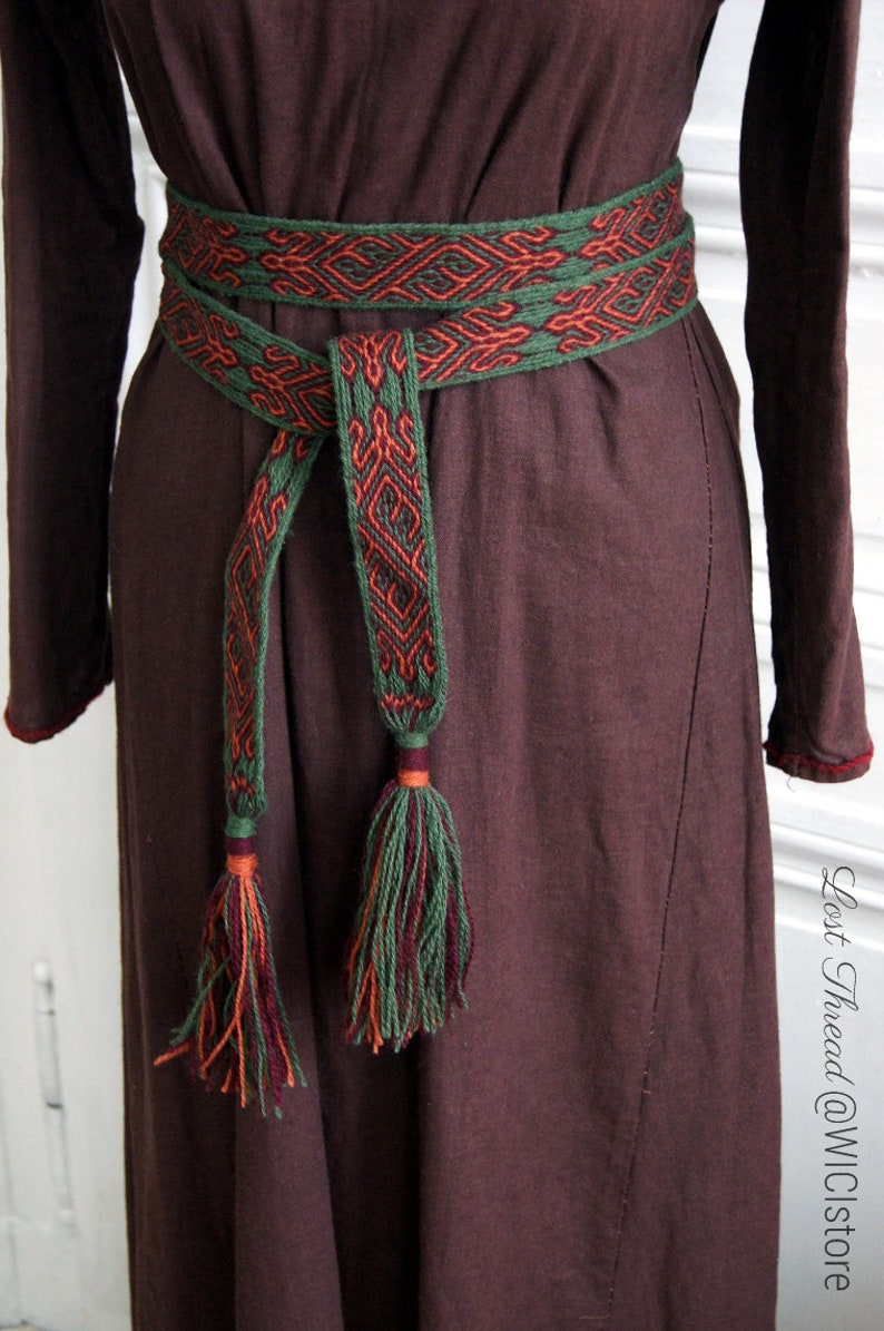 Tablet woven belt Birka Viking pattern MADE TO ORDER | Etsy