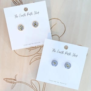 Pressed Flower Stud Earrings
