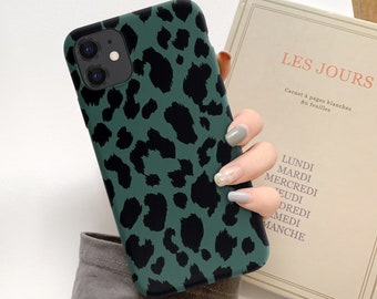 Green Leopard iPhone 14 13 12 11 case iphone xr case iphone case iphone 11 pro max Se 2020 case iphone 8 plus case iphone 7 plus case c138