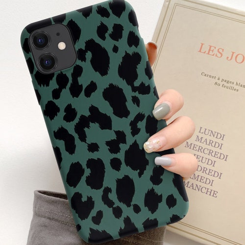 Green Leopard Iphone 13 12 11 Case Iphone Xr Case Iphone Case Etsy