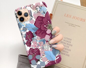 Red Floral case iphone 14 iPhone 12 11 pro max case iphone cases iphone xs max case iphone 11 case iphone xr case iphone 11 pro case c101