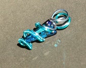 Swarovski crystal wire wrapped necklace bermuda blue Caribbean Beauty jewelry, artisan item