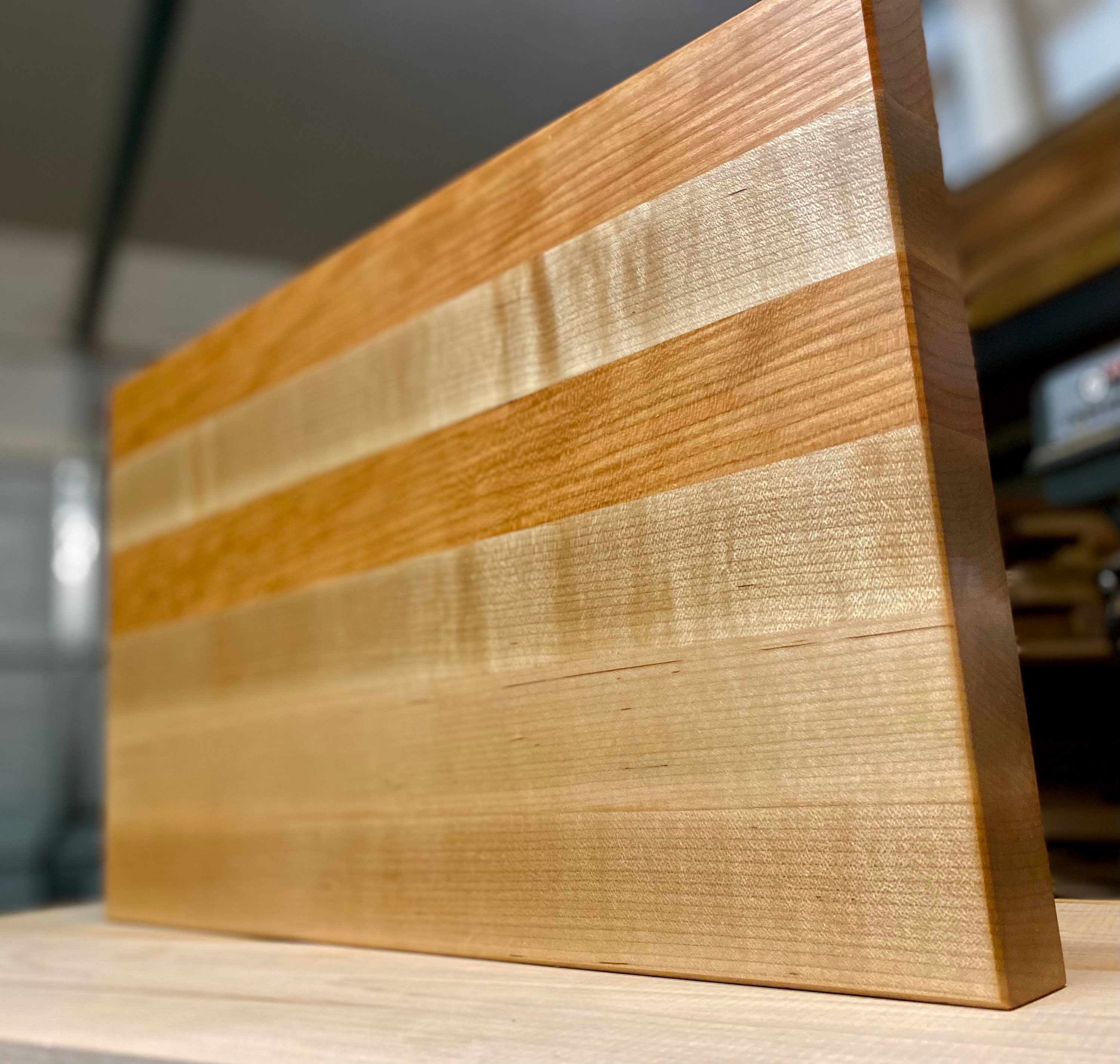Cutting Board Edge Grain Chopping Block Maple Cherry — James