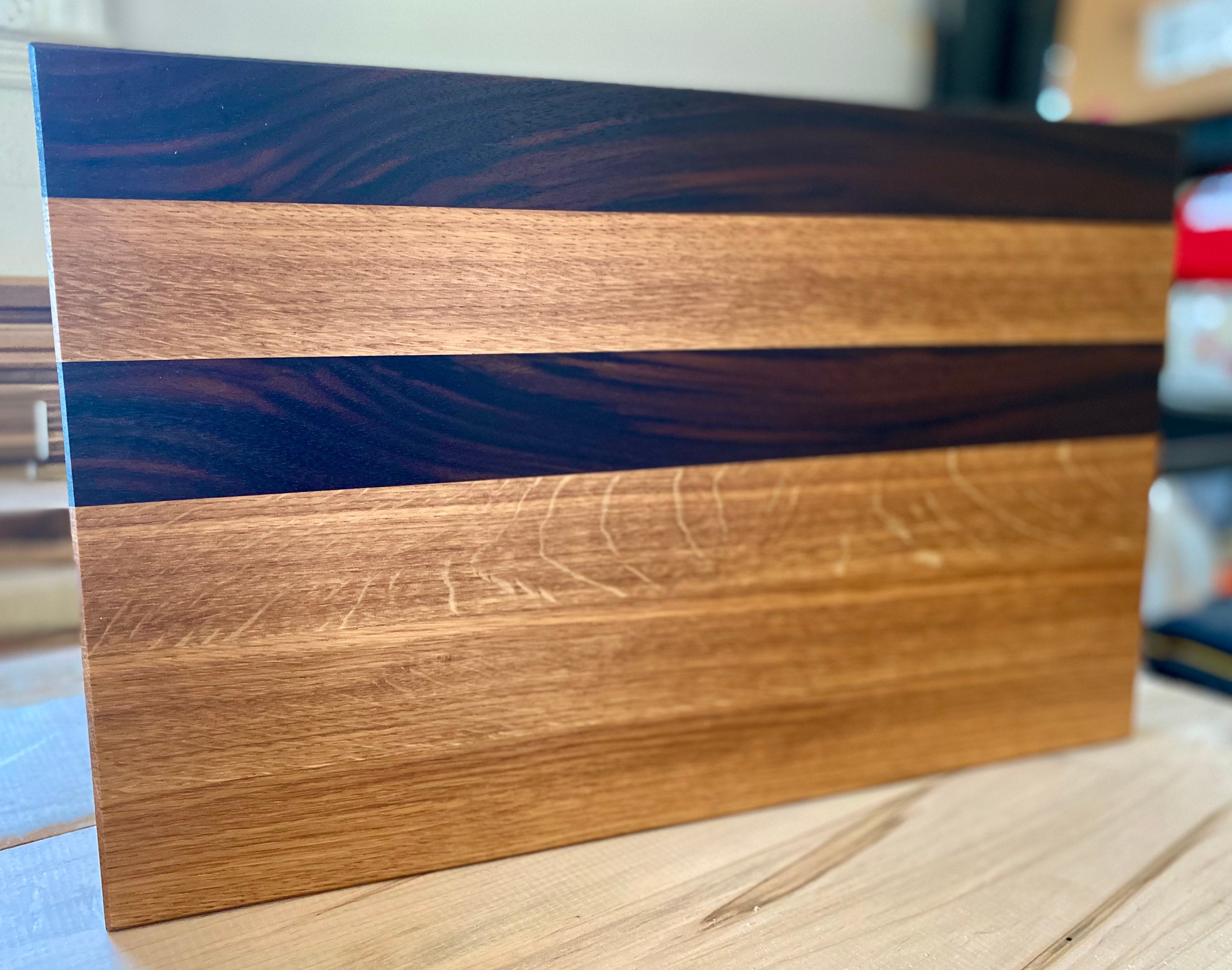 Cutting Board Edge Grain Chopping Block Walnut White Oak — James