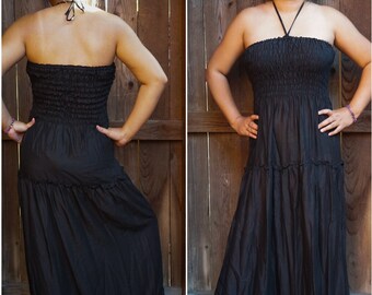 bandeau maxi evening dress