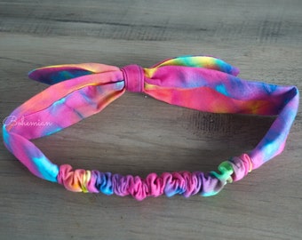 Boho Headband Hippie Accessories Tie Dye Accessories Tie Dye Indigo Twisted Turban Stretchy Headband