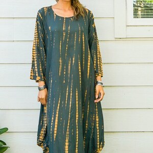 Golden Ember | Hand Dyed Dress / Boho Maxi Dress / Tie Dye SunDress / Boho Clothing / Summer Tie Dye Dress / Tie Dye Clothing