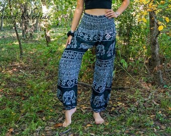 Elephant Harem Pants, Lounge Pants, Boho Pants, Hippie Pants, Yoga Pants, Womens Yoga Clothing, Hippie Clothing, Boho Clothing