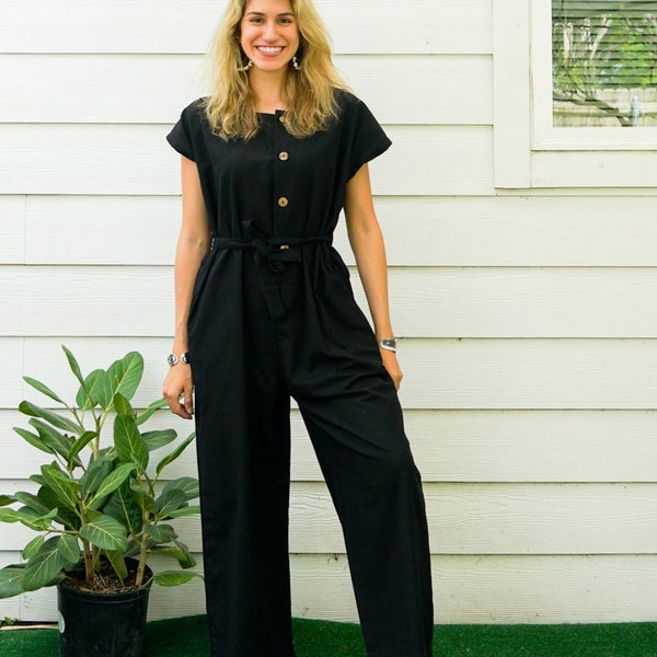 Better Days Jumpsuit- PEACH main image 1