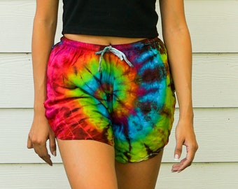 Tie Dye Shorts, Hippie Shorts, Rayon Shorts, Comfy Shorts, Festival Shorts, Festival Clothing, Summer Clothing