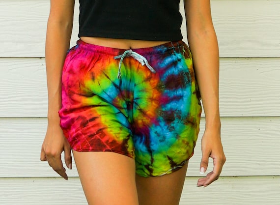Tie Dye Shorts, Hippie Shorts, Rayon Shorts, Comfy Shorts, Festival Shorts, Festival Clothing, Summer Clothing