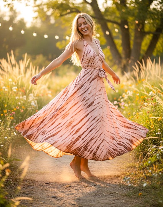 Desert Rose | Boho Maxi Dress, Hand Dyed Dress, Beach Sundress, Summer Dress,  Tie Dye Clothing, Vacation Dress - Etsy