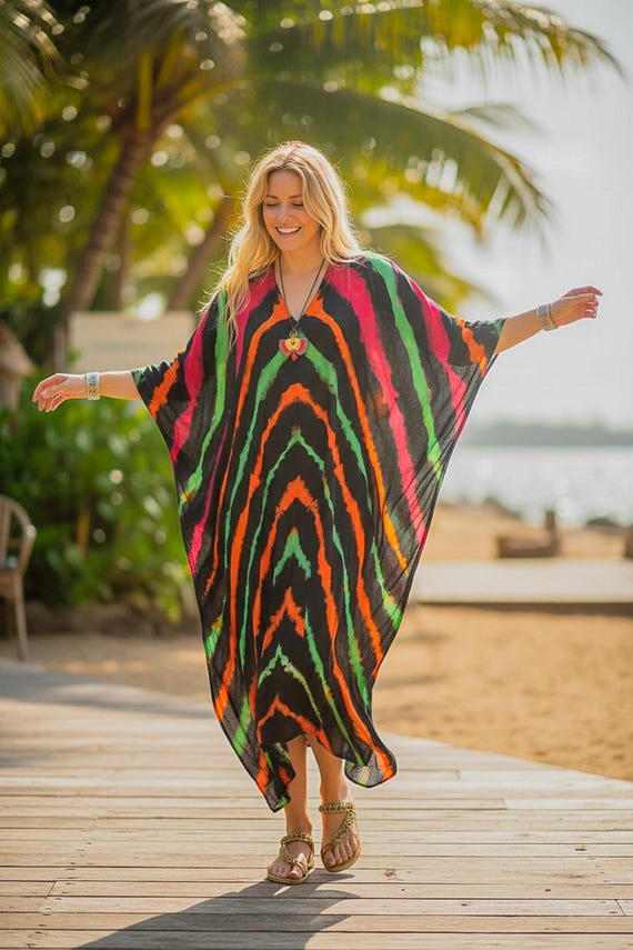 loose kaftan dresses Tmoyzq Caftans Dresses for Women Solid Color Plus Size Beach Dress V Neck Cover Up Loose Soft Kaftan Loungewear