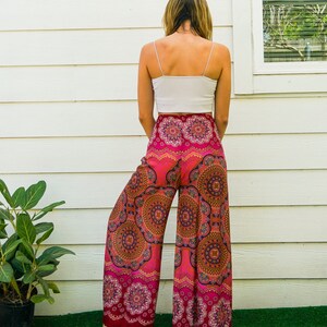 Mandala Palazzo Wrap Pants, Boho Pants, Harem Flow Pants, Open Flow Genie Pants, Bohemian Flow Pants, Belly Dance Pants image 4