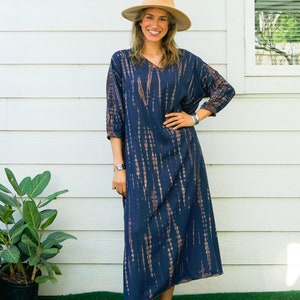 Twilight Harmony | Hand Dyed Dress / Boho Maxi Dress / Tie Dye SunDress / Boho Clothing / Summer Tie Dye Dress / Tie Dye Clothing