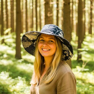 Bohemian Wide Brim Sun Hat, Patchwork Hippie Hat, Handmade Festival Hat, Summer Beach Hat, Boho Women’s Sun Protection Hat