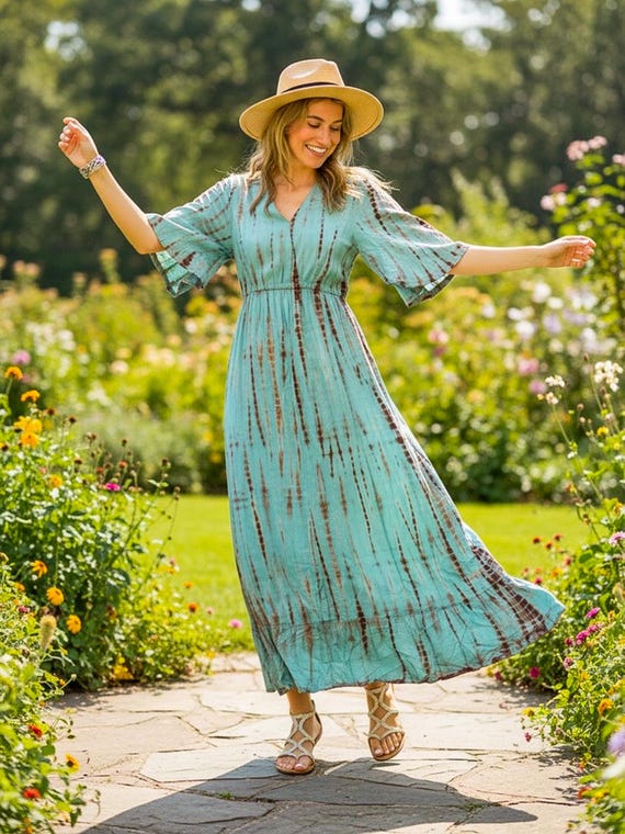 Seafoam Breeze | Boho Maxi Dress / Hand Dyed Dress / Tie Dye Sundress /  Boho Clothing / Summer Tie Dye Dress / Tie Dye Clothing - Etsy UK