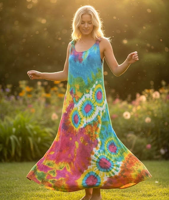 blue dress for baby girl Rainbow Rage 70s Disco Sequin Caftan Dress