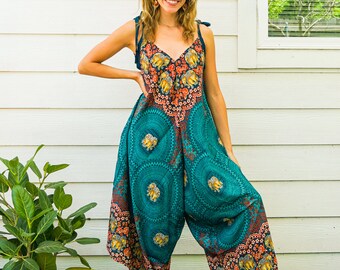 Boho Jumpsuit With Two Pockets Bohemian Clothing Boho Romper
