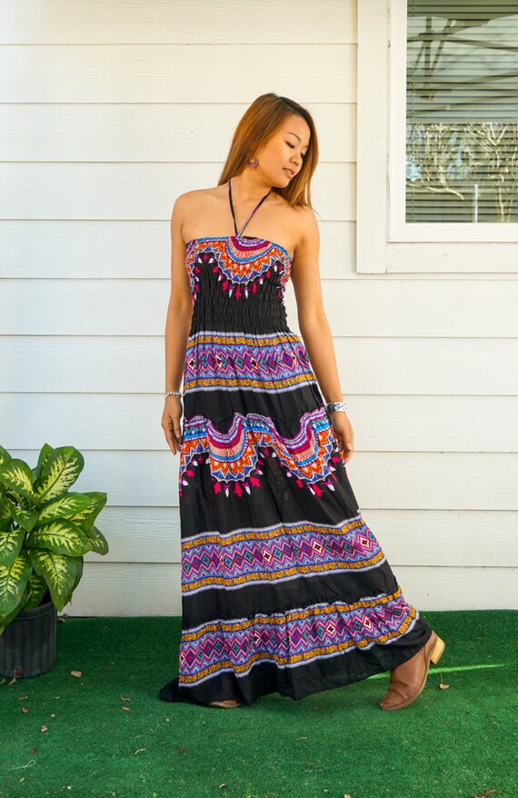 green emerald velvet dress Anora Floral Tiered Maxi Dress main image 0