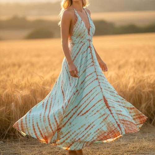 chinese dress ladies Coral Sea Maxi Dress