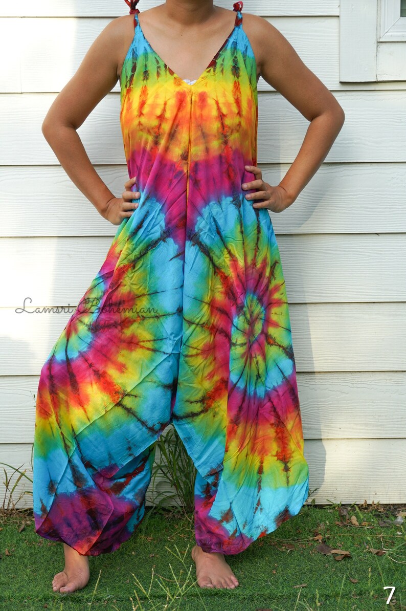 Hand Dyed Hippie Jumpsuits Rompers Pants Hippie Overalls Etsy