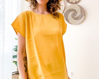 Double Gauze Cotton Shirt | Relaxed Minimalist Top