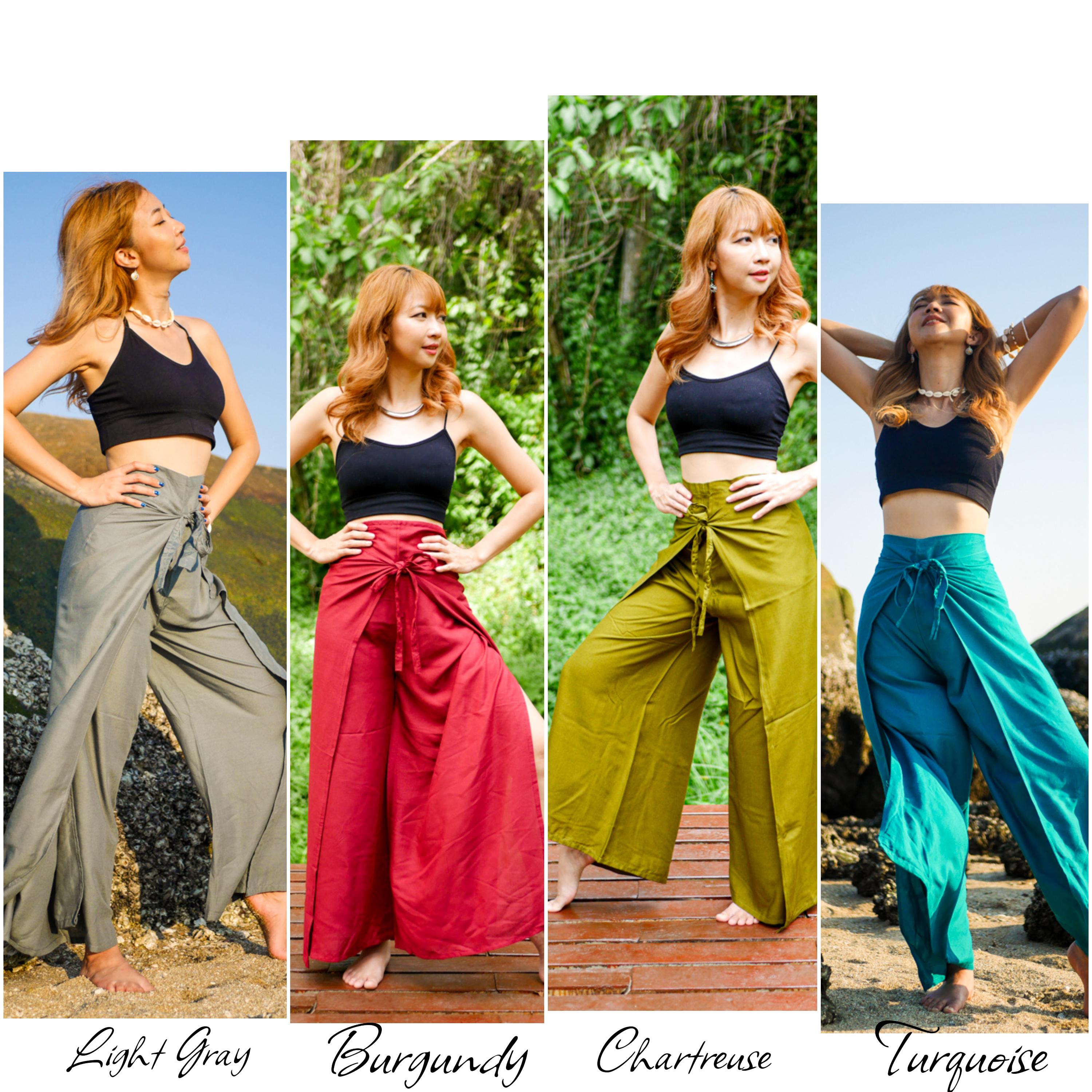 Palazzo Wrap Pants, Boho Pants, Beach Pants, Harem Flow Pants