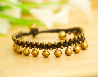 Pulsera tobillera estilo boho de Desert Bells, pulsera tobillera hippie, pulsera tobillera hecha a mano, regalo de joyería para ella, idea de regalo