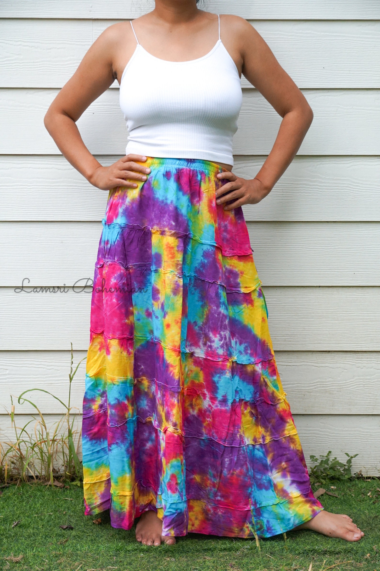 Hand Dyed Maxi Hippie Skirts Boho Harem Skirts Tie Dye Etsy