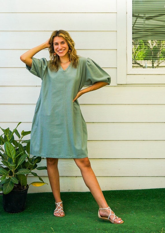 boho cotton midi dress House Of Sundar Maya Midi Dress Blue Iris Boho Flowy Lightweight Cotton  Medium