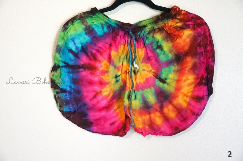 Tie Dye Shorts, Hippie Shorts, Rayon Shorts, Comfy Shorts, Festival Shorts, Festival Clothing, Summer Clothing 2