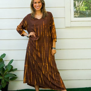Boho Maxi Dress | Tie Dye Dress,  Bohemian SunDress / Boho Clothing / Summer Tie Dye Dress / Tie Dye Clothing