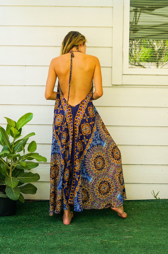 chinese dress ladies Shiva Mandala Maxi Dress Black