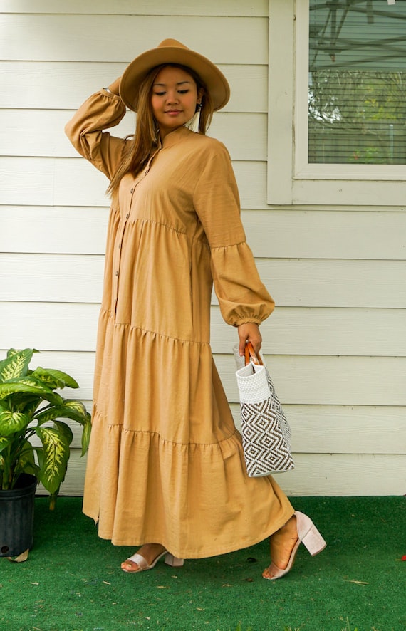 Boho maxi dress with pockets cheap