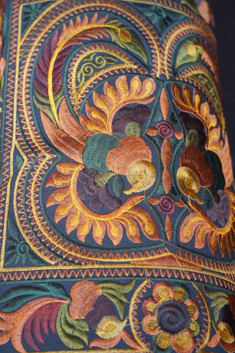 Yoga Mat Bag Adjustable Straps Cotton Hmong Embroidered Handmade